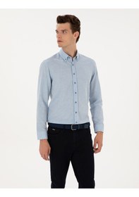 Resim Pierre Cardin Erkek Açık Mavi Gömlek Desenli 50316751-vr003 Açik Mavi 