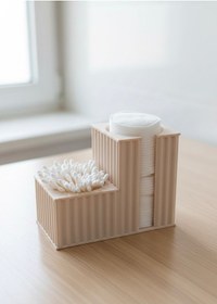 Resim İkisi Bir Arada Kulak Pamuğu & Pamuk Organizeri Bej 