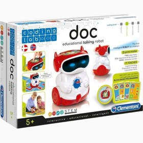 Resim DOC Eğitici Konuşabilen Robot STEM Kodlama Oyuncağı - Kırmızı-Beyaz 
