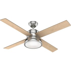 Resim Hunter Loki Fırçalanmış Nikel - 132 Cm. Aydınlatmalı Tavan Vantilatörü 