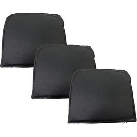 Resim Knsz sırt minderi 3 lü zng&mğr&uslu syh suni deri cırtlı tel bar sandalyesi sırtı için 