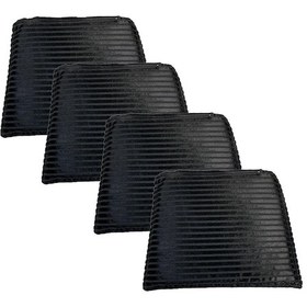 Resim Knsz sırt minderi 4 lü mazlum siyah çizgili kumaş cırtlı tel sandalyesi sırtı için 