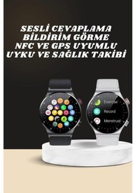 Resim Akıllı Saat Çoklu Kordon Seçeneği Amoled Ekran Çok Fonksiyonlu Bluetooth Bağlantılı 