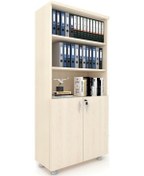 Resim Modüler Dünyası Kapaklı Kitaplık Dosya Dolabı Akça - 80X38X188 Akçaağaç 