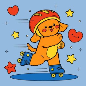 Resim Sayılarla Boyama Seti - Patenci Köpek 