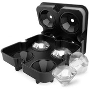 Resim Kosona Gıda Seviyesi Silikon Buz Kalıbı - 4 Delikli Elmas Şekilli, Whiskey İçin Ideal Soğutma 