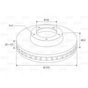 Resim ON FREN DISK (AYNASI) HAVALI TOYOTA RAV 4 00-05 (275X5) 