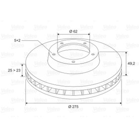 Resim ON FREN DISK (AYNASI) HAVALI TOYOTA RAV 4 00-05 (275X5) 