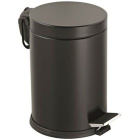 Resim 3lt Siyah Pedallı Metal Çöp Kovası 5399 Çok Renkli 
