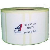 Resim A1 Etiket 30 X 50 Mm Barkod Etiketi Termal Barkod Etiketi 1000 S 