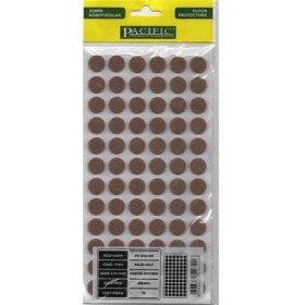 Resim Hamadex Yapışkanlı Yuvarlak Keçe 15 mm – 72 Adet – Siyah Renk – Mobilya Zemin Koruyucu Keçe 