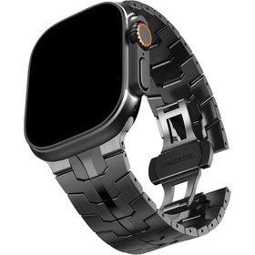 Resim Paslanmaz Çelik Örgü Bileklik for apple Watch için, for iWatch Serisi 1-10 ve SE ile Uyumlu, Güvenlikli Katlanır Toka, Erkek ve Kadınlar için Metal Kayış, Pil Gerektirmez 