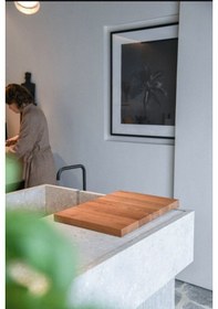 Resim Ahşap Tezgah Üstü Mutfak Kesme Tahtası Ahşap 