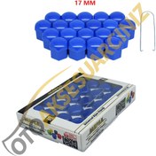 Resim A Kalite Mefsa Bijon Kapağı Düz 17 Mm Mavi 20 Li Set 