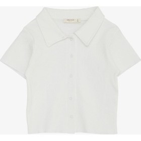 Resim Breeze Kız Çocuk Tişört Crop Çıtçıtlı Fitilli 9-14 Yaş, Ekru-ekru Ekru 