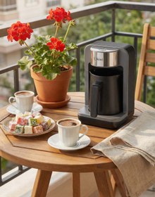 Resim Kiwi Kcm-7570 Siyah Otomatik Türk Kahve Makinesi Bol Köpüklü 