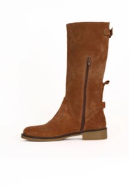 Resim Bueno Shoes Taba Açık Süet Kadın Düz Çizme 01wd0500 