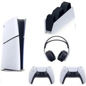 Resim Sony Playstation Ps5 Slim 1 Tb Digital Edition Oyun Konsolu + 2. Ps5 Kol Beyaz + Ps5 Şarj Istasyonu +3d Kulaklık Hediye(Ithalatçı Garantili) 