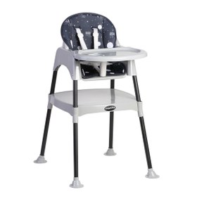 Resim Monita MNT02 Pedli Çalışma Masalı Mama Sandalyesi Gri Antrasit 