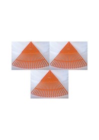 Resim Plastik Turuncu Bahçe Tırmığı 3'lü Set 