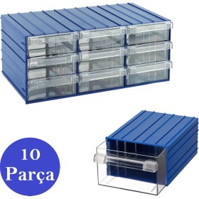 Resim Venoa DS35 Şeffaf Çekmeceli Avadanlık Parça Kutusu 10 Parça 110X170X65 mm 