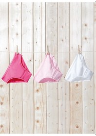 Resim Blackspade Kız Çocuk Külot 3lü Paket 1294 - Fuşya Pembe Beyaz Çok Renkli 
