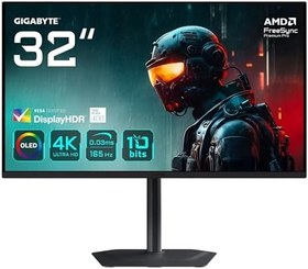 Resim GIGABYTE MO32U 32" OLED Gaming Monitor, 4K UHD (3840x2160),165Hz, 0.03ms GTG, Mat Ekran, HDMI 2.1, DisplayHDR True Black 400, KVM & USB-C, Dahili Hoparlör 