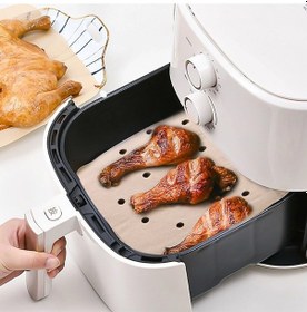 Resim Biishe 250 Adet Air Fryer Pişirme Kağıdı Tek Kullanımlık Hava Fritöz Yağ Geçirmez Yapışmaz Gıda Piş Çok Renkli 