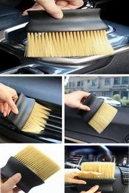 Resim AYACO Araba Için Plastik Saplı Geniş Yumuşak Kıl Fırça Detaylı Toz Alma Yıkama Temizleme Fırçası 