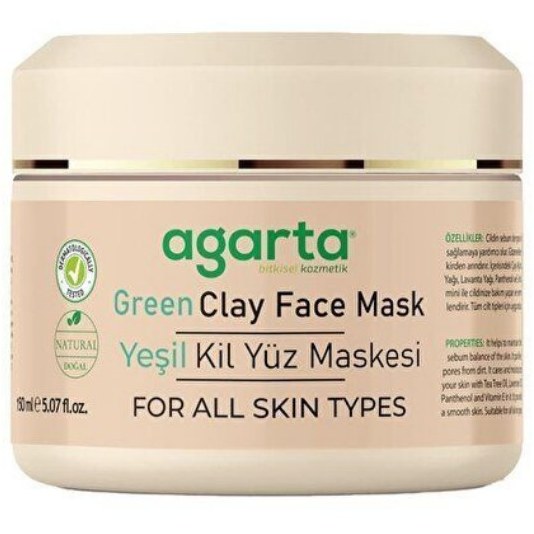 Agarta Doğal Yeşil Kil Yüz Maskesi 150 Ml Fiyatı ve Özelliklerı - Badem