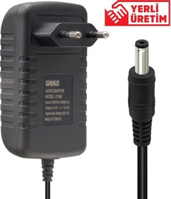 Resim Weko 8.4 Volt - 1 Amper 8.4 Watt 5.5*2.5 Uçlu Lityum Pil Ledli Yerli Üretim Şarj Adaptörü 
