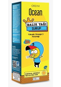 Resim Ocean Balık Yağı Şurubu Portakal Aromalı Kral Şakir 150 ML 