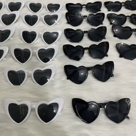 Resim 20 adet 10 adet Siyah Kalp Şekilli Gözlük + 10 adet Beyaz Kalp Şekilli Gözlük, Gelin ve Groom Gelinlik Groom Aksesuarları, Düğün Partisi, Gelin ve Groom için En İyi Hediye, Sevgililer Günü Hediyesi 