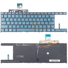 Resim ASUS Zenbook Duo UX481FL-70DM5AB, UX481FL-B7611T Notebook Klavyesi (Siyah TR) ışıklı 
