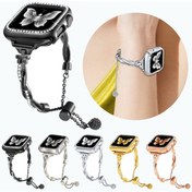 Resim iOS Uyumlu Watch Serisi 9 41mm Twist Bilezik Elmas Metal İzleme Kayışı 
