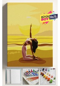 Resim Sayılarla Boyama Seti Numaralı Tuval Fırça Boya Dahil Kasnaklı Set 50x70 Cm - Plates 