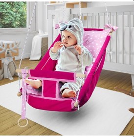 Resim Bundera Kids Bebek Uyku Salıncağı Ahşap Hamak Beşik Salıncak 