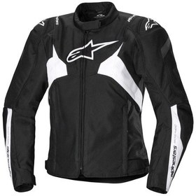 Resim Alpinestars Stella T-jaws V4 Wp Korumalı Kadın Motosiklet Montu Siyah Beyaz 