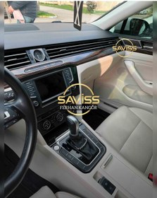 Resim Saviss Passat B8 Parlak Siyah Konsol & Koyu Meşe Trim Maun Kaplama Full Set (DARK OAK) 
