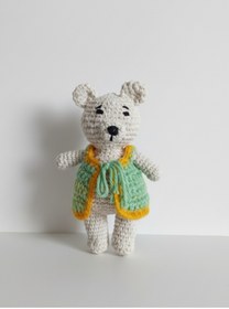 Resim perasse Amigurumi yelekli ayıcık örgü 15 cm 