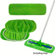 Resim 3 adet/4 adet Ekstra Büyük Yeniden Kullanılabilir Toz Mopu Yedek Pedleri Evcil Hayvan Tüyü ve Tozu Kolayca Çıkarmak İçin, Kuru/Islak Mop Bez, Temizlik Aracı, Mop Dahil Değildir 