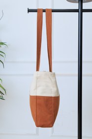 Resim OKTAYUSTA COLLECTİON Kanvas Çift Renk Unisex Tote Bag Omuz Çantası Plaj Çantası 