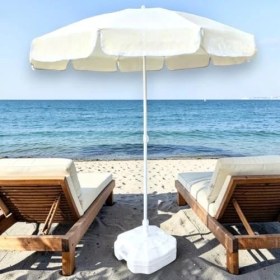 Resim Terletmez Shop Plaj Şemsiyesi Krem 200 cm 10 Telli 