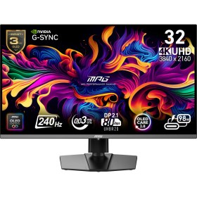 Resim MSI 31.5" MPG 322URX QD-OLED 3840x2160 (UHD) 16:9 FLAT QD-OLED 240HZ 0.03MS G-SYNC COMPATIBLE GAMING MONITOR 