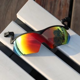 Resim Willowhaven Celirnkulvn 360 Açılır Spor Güneş Gözlüğü Siyah Kırmızı Revo Balıkçılık Sürüş Polarize 12+ 