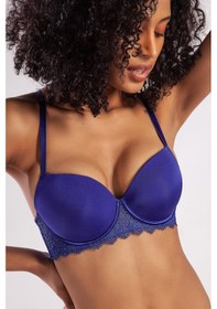Resim Lenaca Garland Big Size Plunge Bra, Saks Mavi Konforlu Ve Şık Sütyen Çok Renkli 