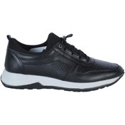 Resim Dropland 8787 Siyah Nopa Deri Erkek Sneaker Ayakkabı 