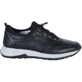 Resim Dropland 8787 Siyah Nopa Deri Erkek Sneaker Ayakkabı 