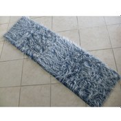 Resim Araç Torpido Üstü Peluş Kumaş Mavi Beyaz 150X40 Cm 