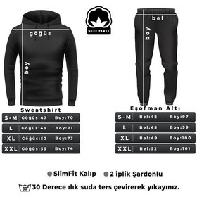 Resim Unisex Floki Baskılı Eşofman Takımı Kırmızı 